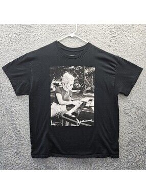 Lady Gaga T Shirt Men XL 100% Cotton Playing Piano Joanne Signature Official